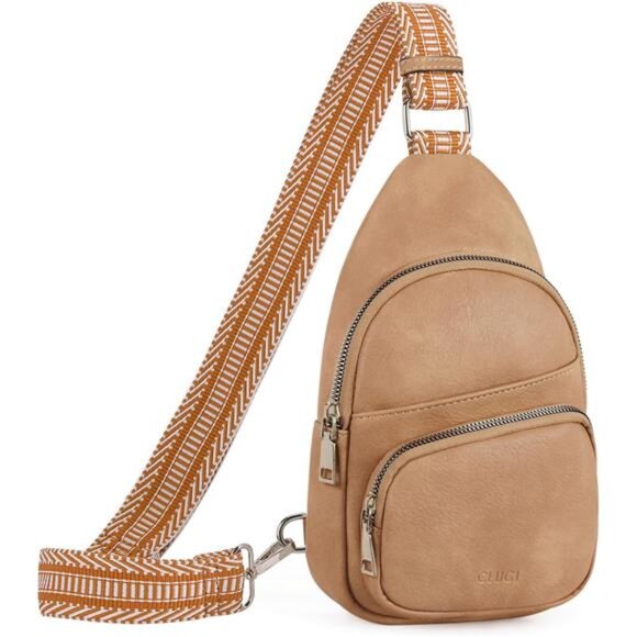 Small Sling Bag for Women A-6 Light Brown
